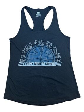 The Lift Box No Time for Excuses Graphic Racerback Tank Top